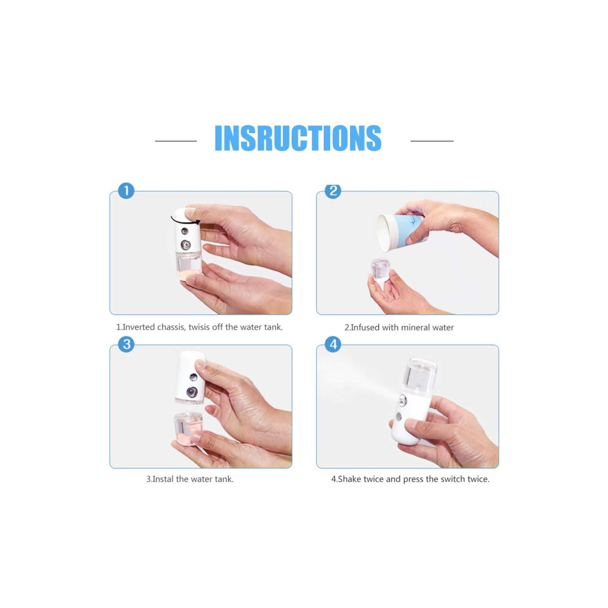 BABAVISTA™ Nano Water Spray, 30ml USB Handy Portable Mini Face Humidifier